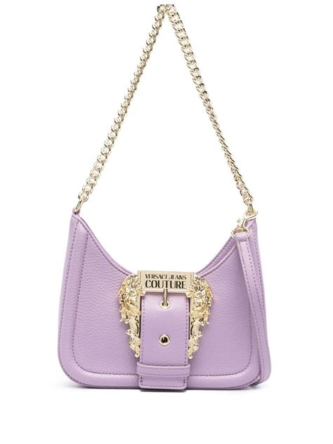 versace jeans couture logo buckle shoulder bag|farfetch versace jeans.